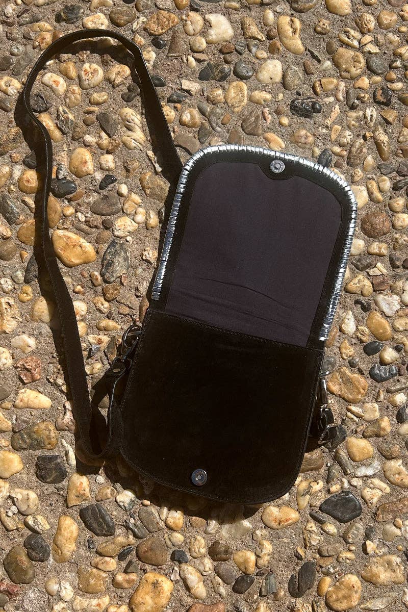 Black Buckle Crossbody