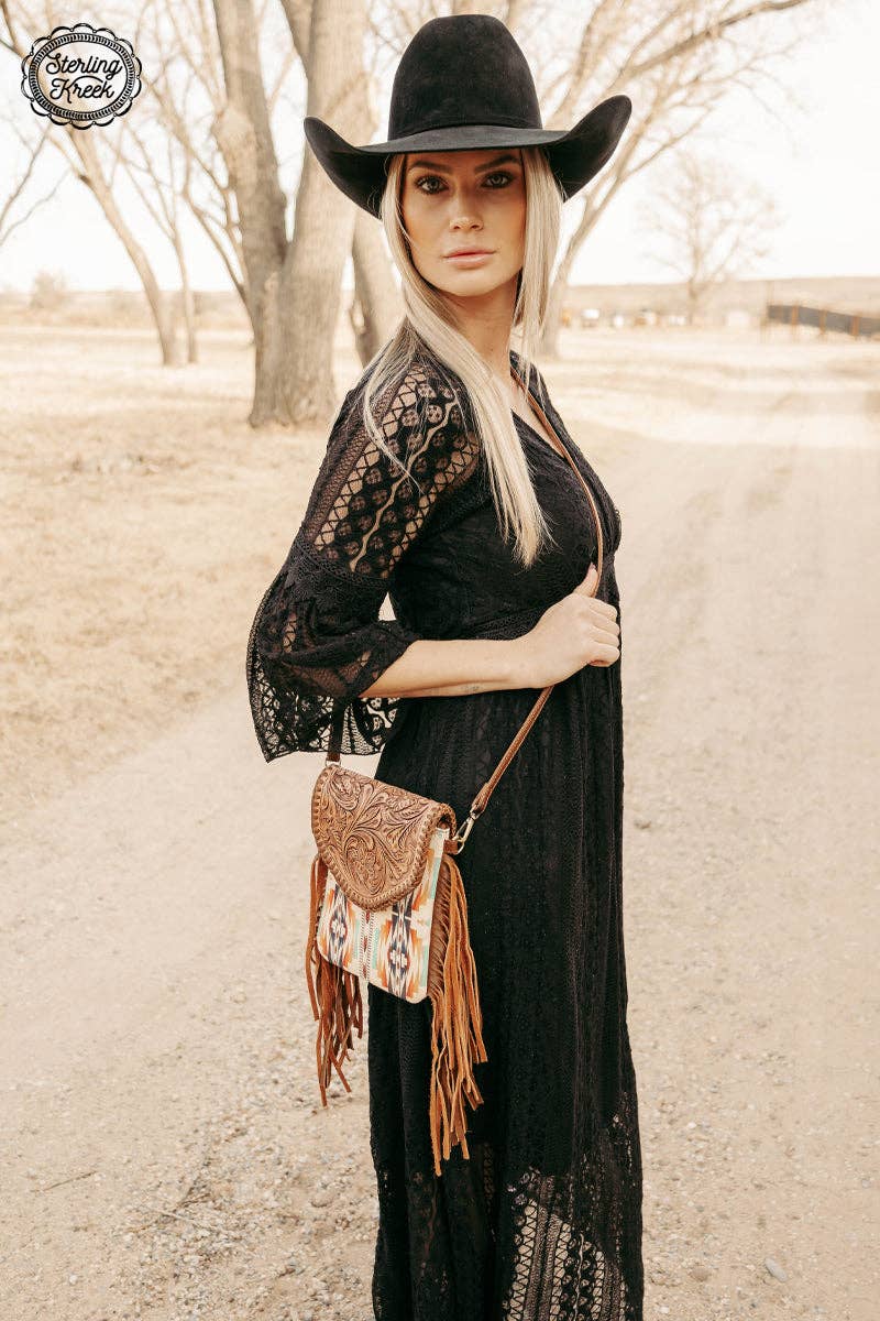 Mandala Fringe Crossbody